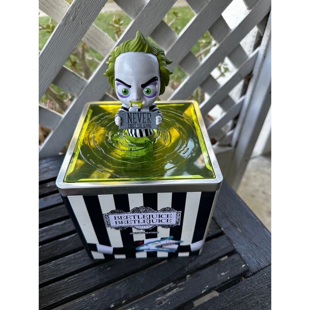 Beetlejuice Beetlejuice" Jack-in-the-Box Light-Up Popcorn Bucket, a limited-edit